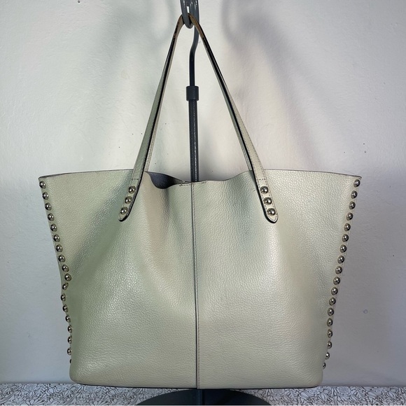 Rebeca Minkoff Handbags - Rebecca Minkoff Soft Pebbled Leather Studded Shoulder Tote Unlined